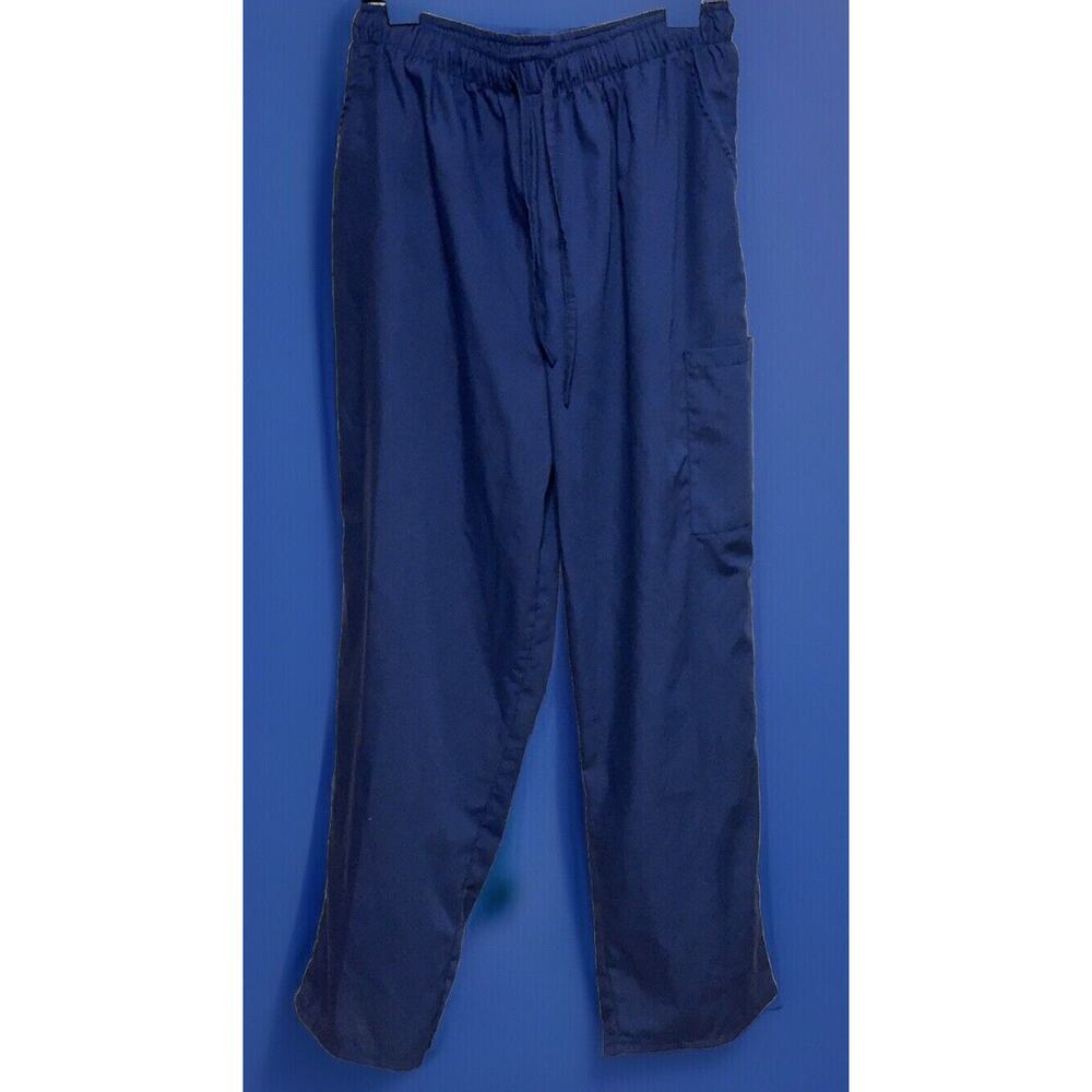 Samantha Mara Scrub Pants Bottoms 2X Elastic Waist Dark Blue